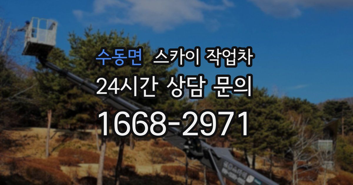 수동면 스카이 작업차
