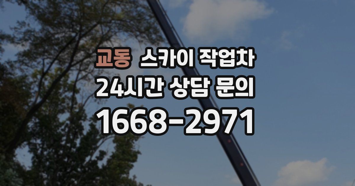 교동 스카이 작업차