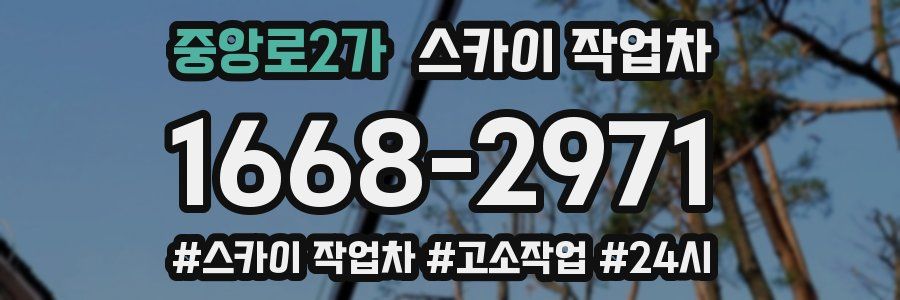 중앙로2가 스카이 작업차