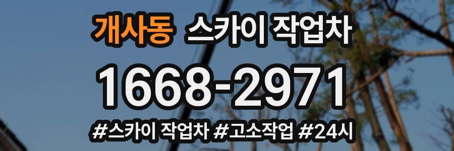 개사동 스카이 작업차