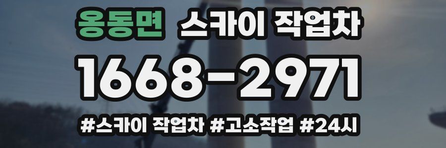 옹동면 스카이 작업차