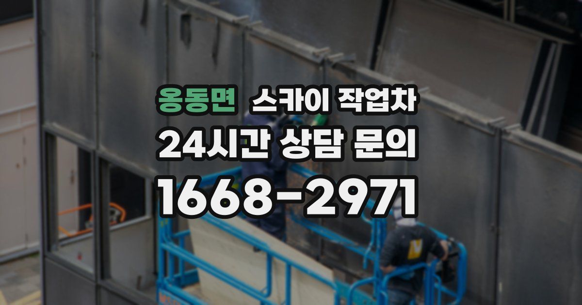 옹동면 스카이 작업차