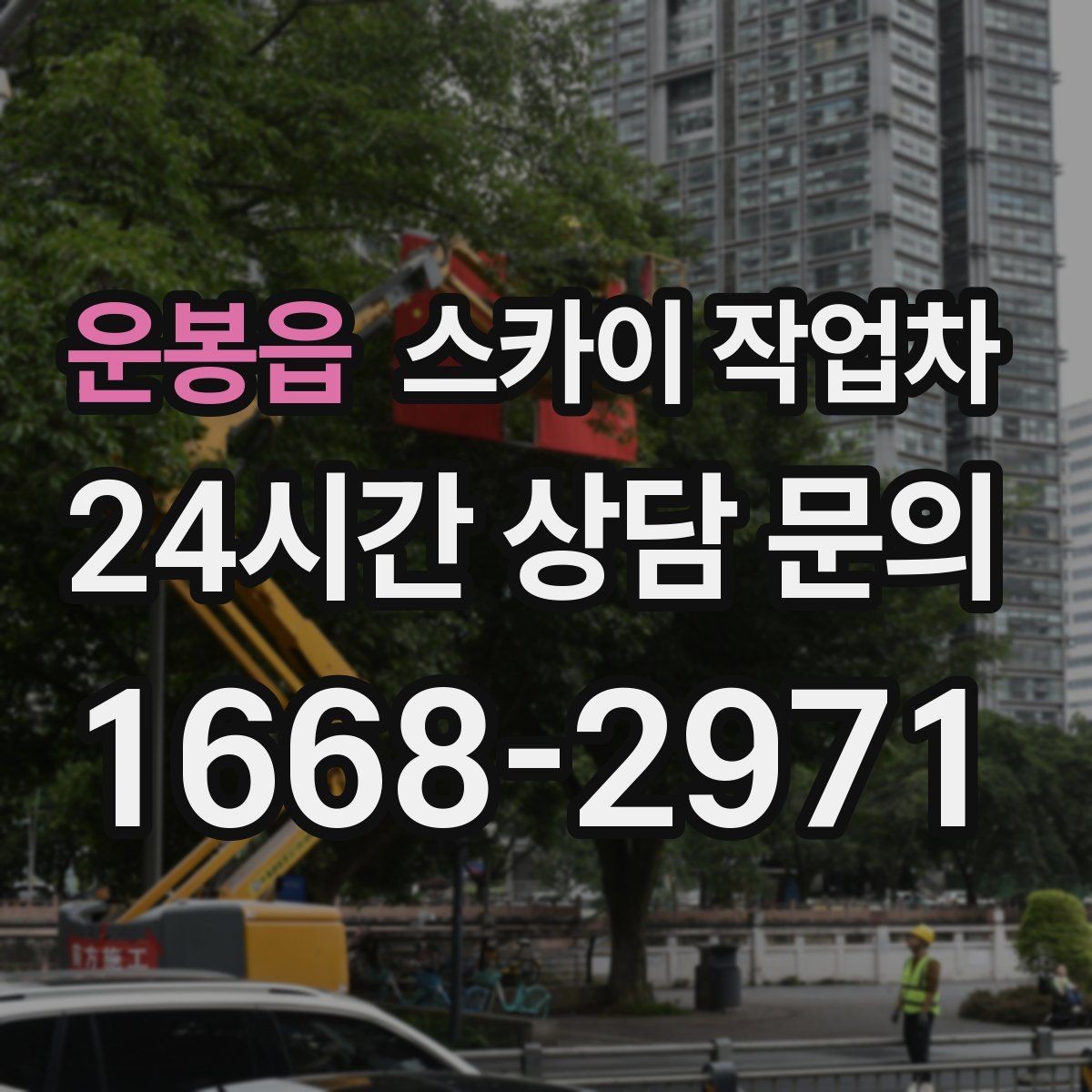 운봉읍 스카이 작업차 보안등 교체가 높은 곳일 때 해결