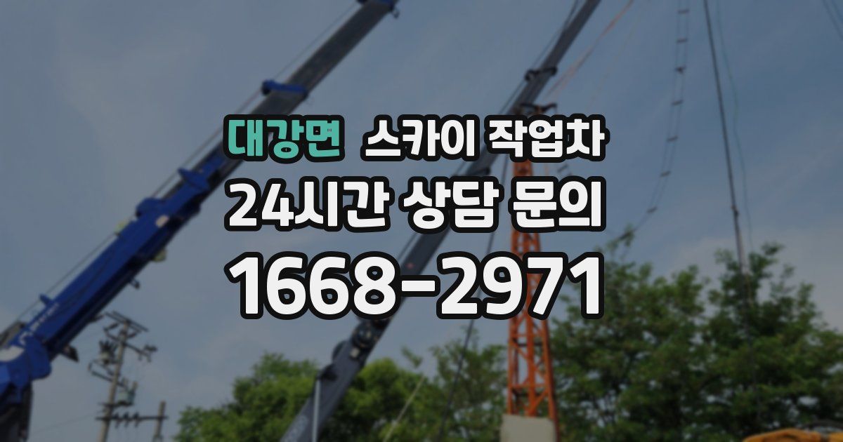 대강면 스카이 작업차