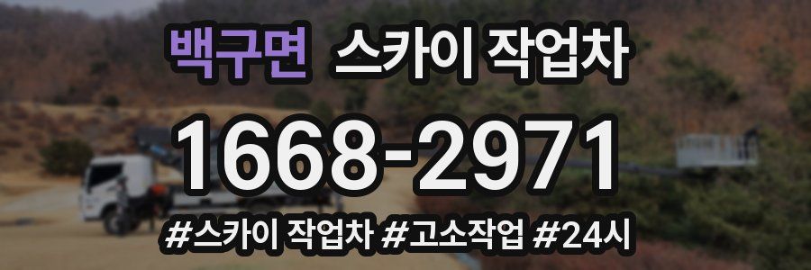 백구면 스카이 작업차
