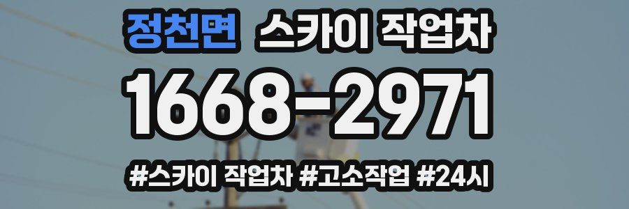 정천면 스카이 작업차