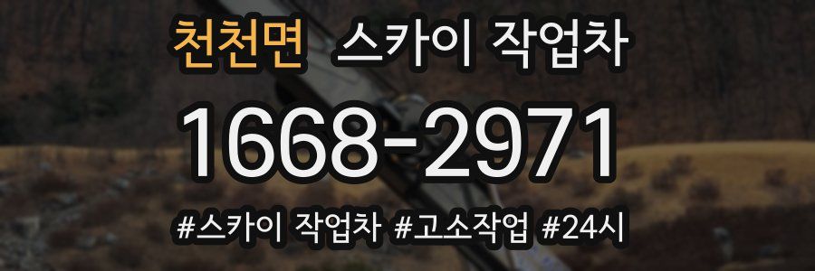 천천면 스카이 작업차