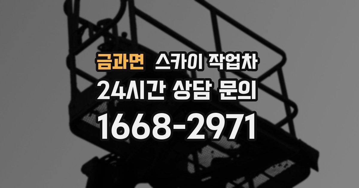 금과면 스카이 작업차