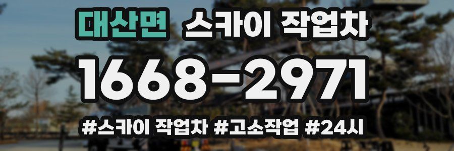 대산면 스카이 작업차