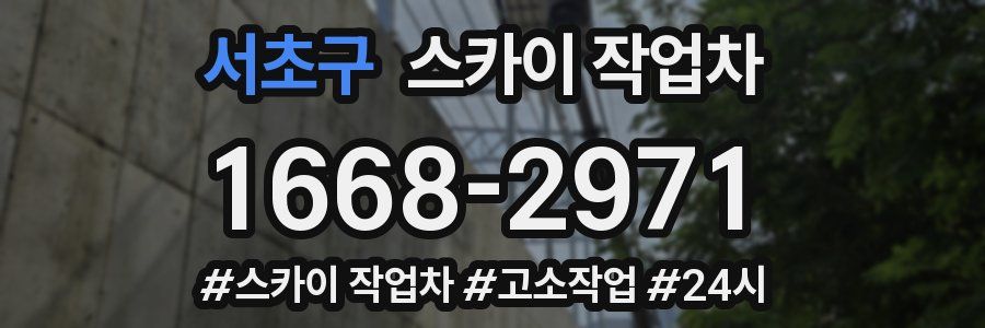 서초구 스카이 작업차