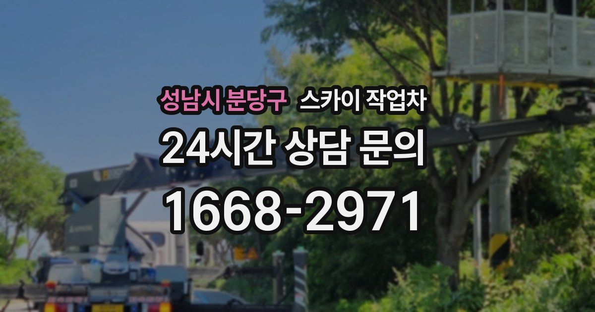 성남시 분당구 스카이 작업차