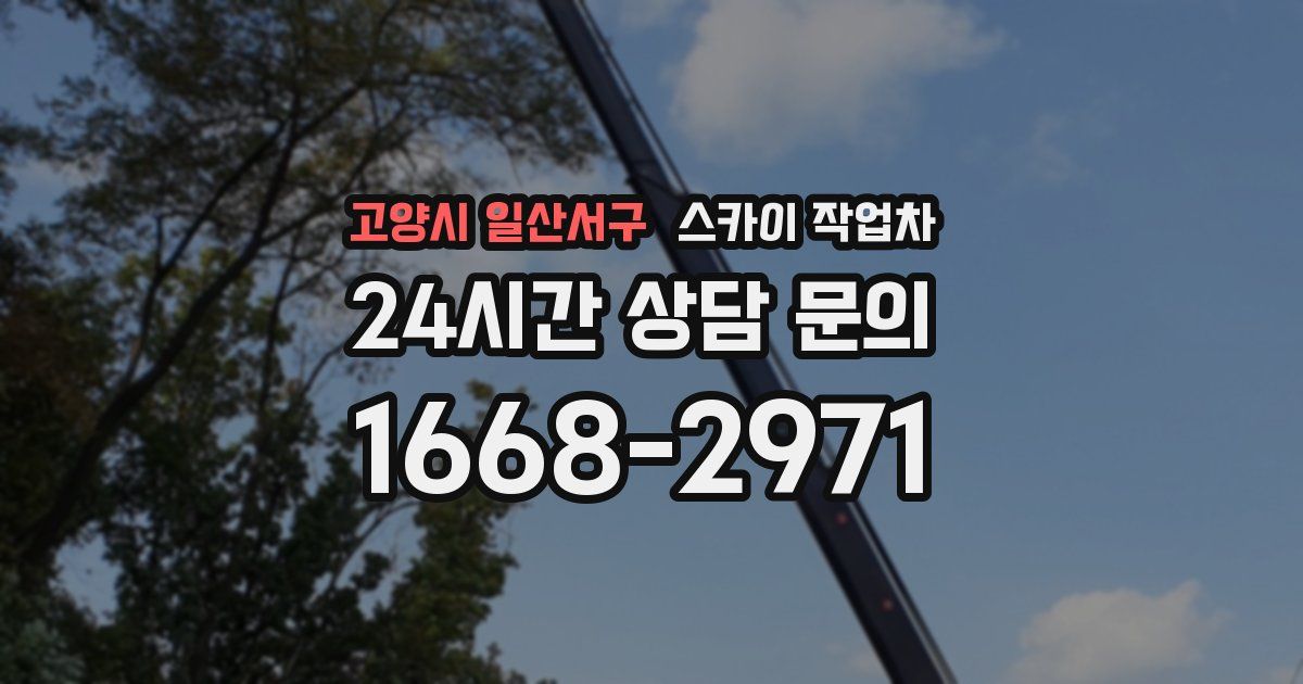고양시 일산서구 스카이 작업차