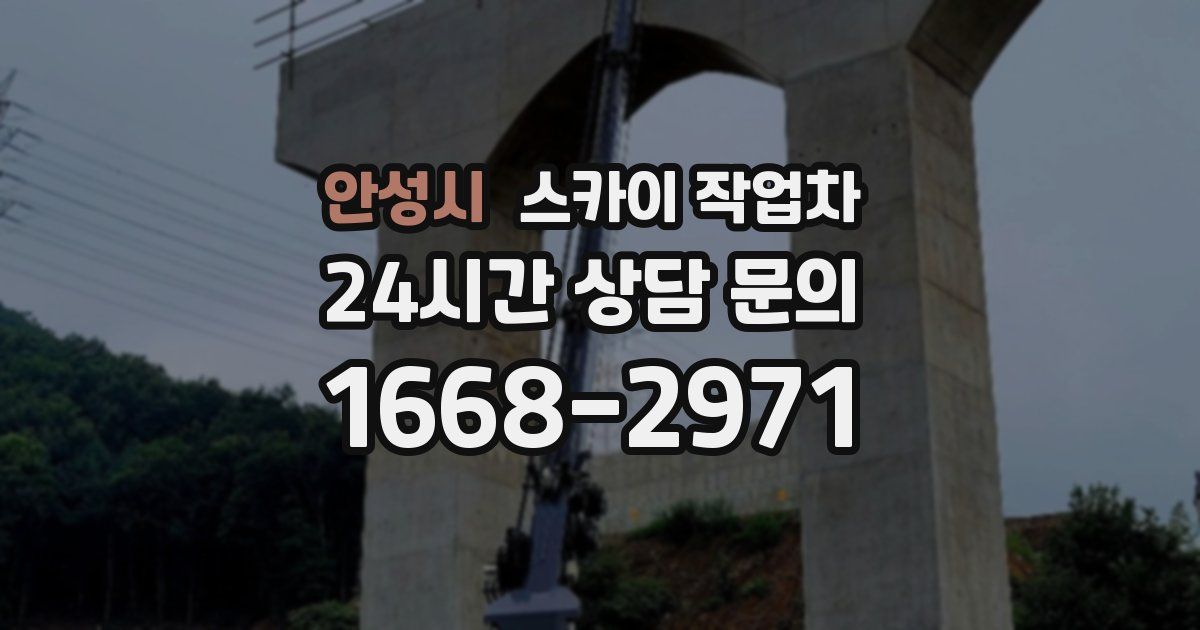 안성시 스카이 작업차