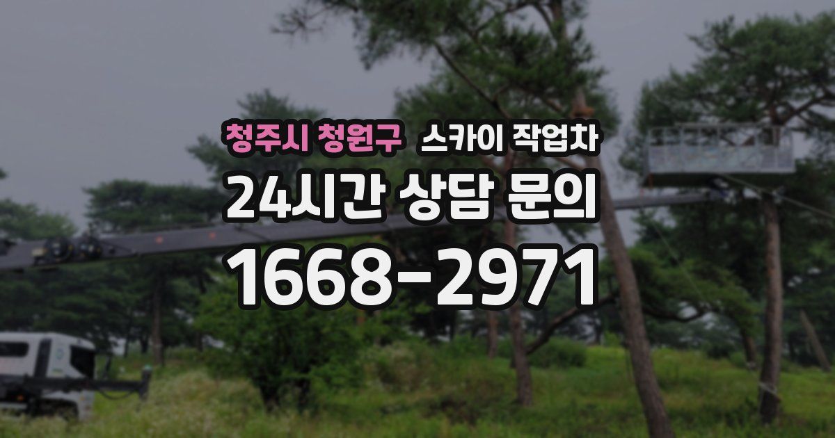 청주시 청원구 스카이 작업차