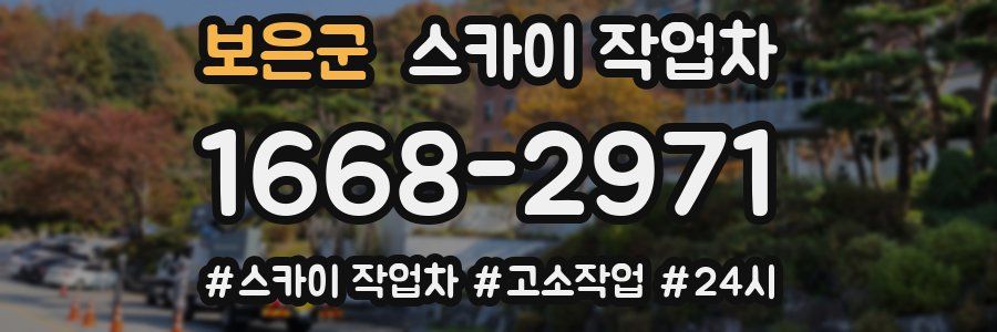 보은군 스카이 작업차