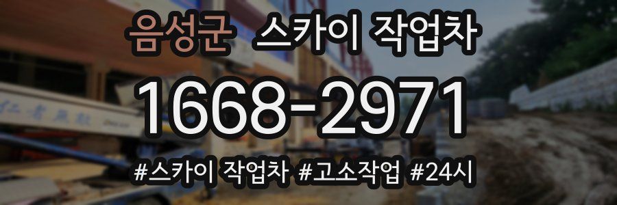 음성군 스카이 작업차