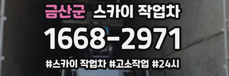 금산군 스카이 작업차