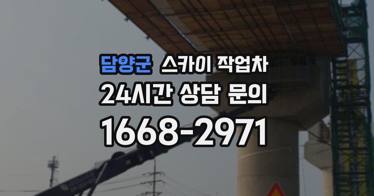 담양군 스카이 작업차