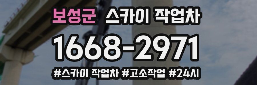 보성군 스카이 작업차