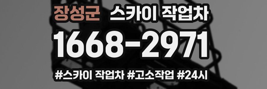 장성군 스카이 작업차