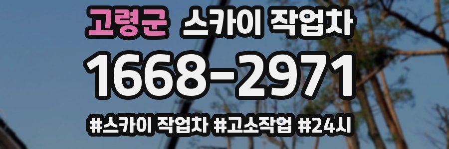 고령군 스카이 작업차