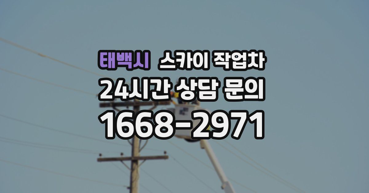 태백시 스카이 작업차