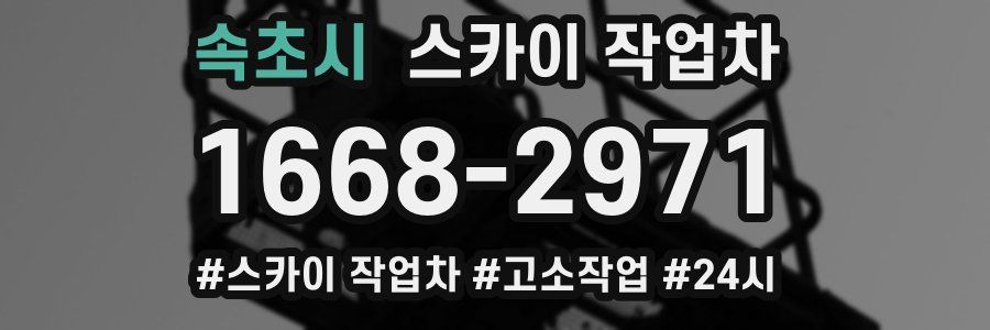 속초시 스카이 작업차