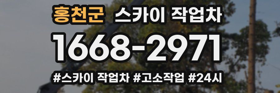 홍천군 스카이 작업차