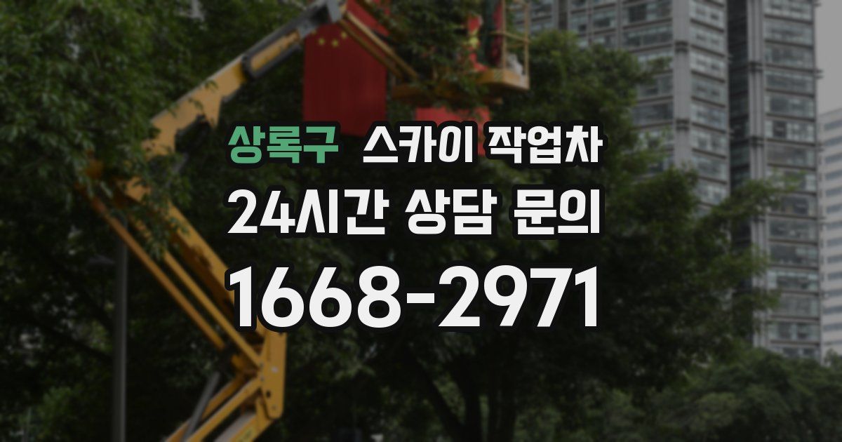 상록구 스카이 작업차
