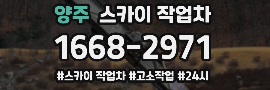 양주 스카이 작업차