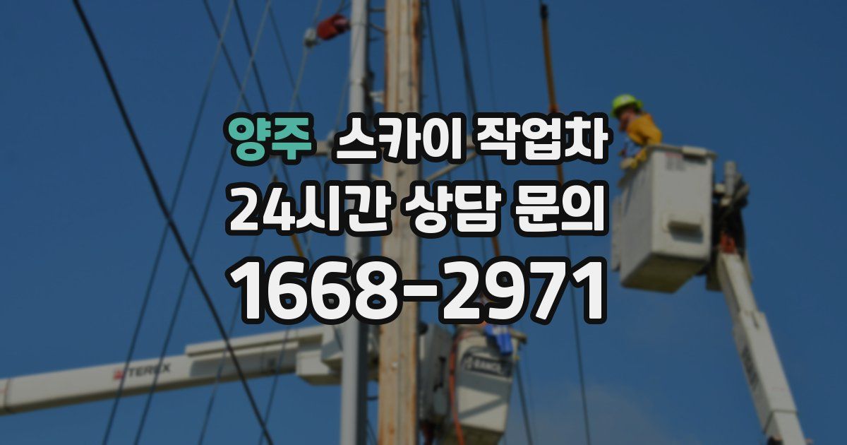 양주 스카이 작업차