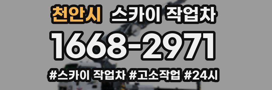 천안시 스카이 작업차