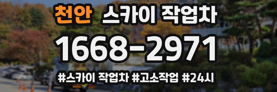 천안 스카이 작업차