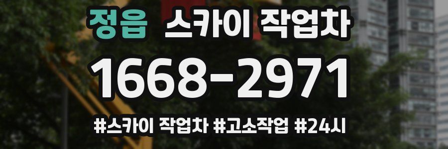 정읍 스카이 작업차