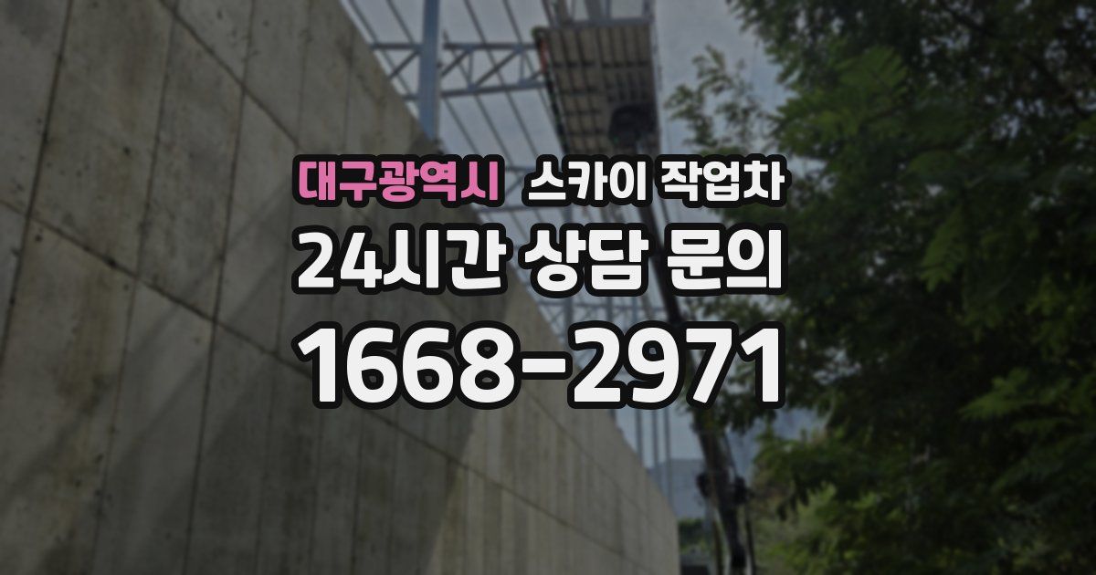 대구광역시 스카이 작업차