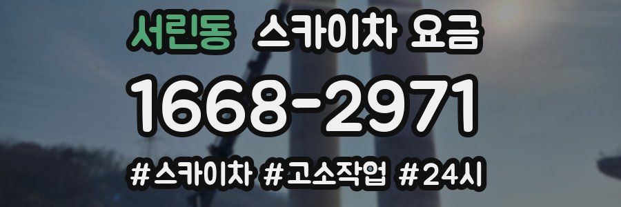 서린동 스카이차 요금