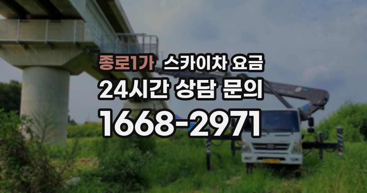 종로1가 스카이차 요금