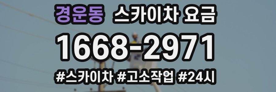 경운동 스카이차 요금