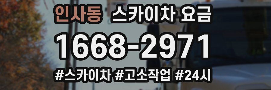 인사동 스카이차 요금