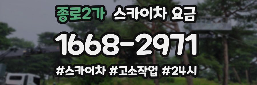종로2가 스카이차 요금