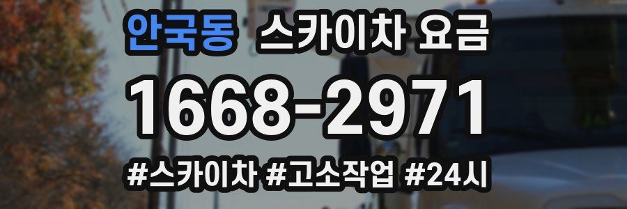 안국동 스카이차 요금
