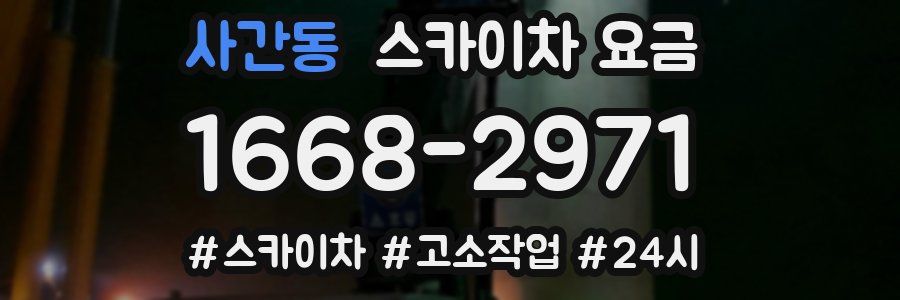 사간동 스카이차 요금