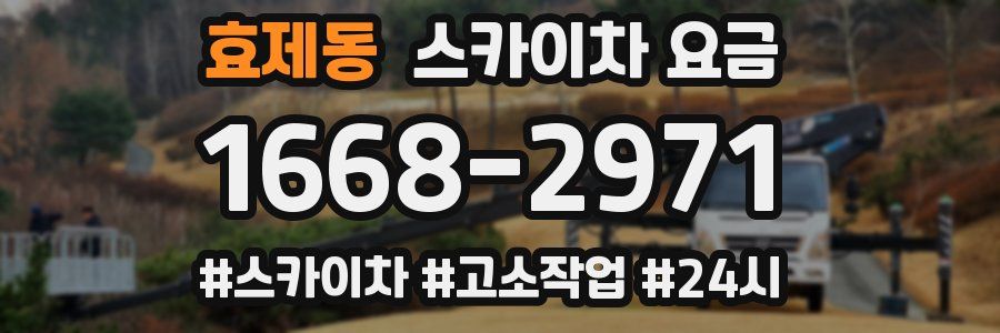효제동 스카이차 요금