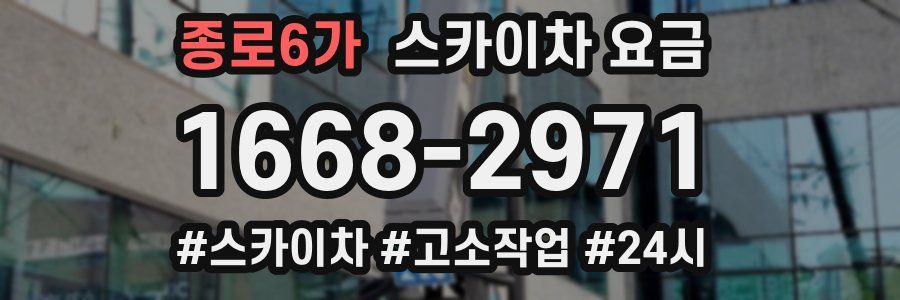 종로6가 스카이차 요금