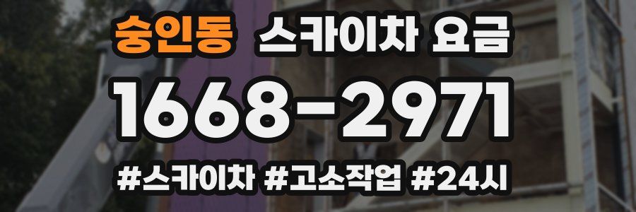 숭인동 스카이차 요금