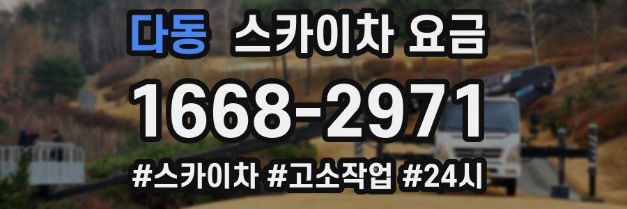 다동 스카이차 요금