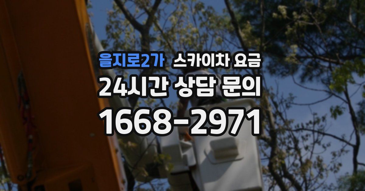 을지로2가 스카이차 요금
