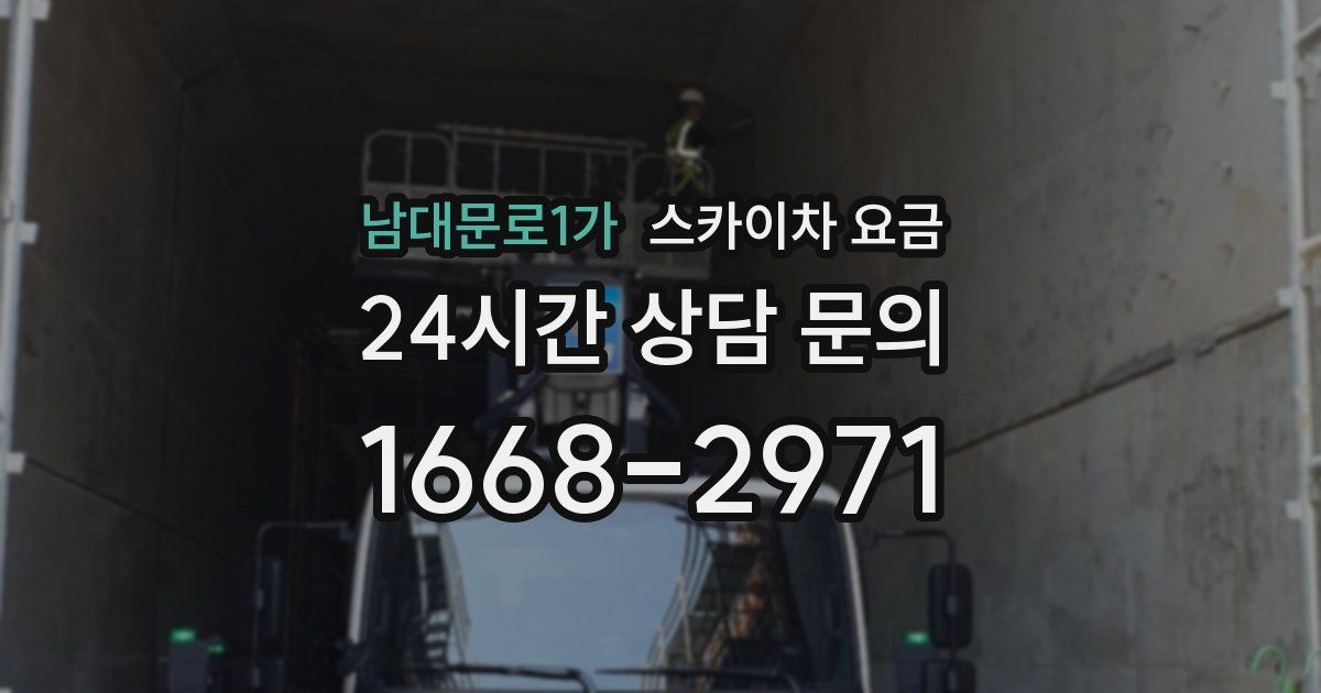 남대문로1가 스카이차 요금