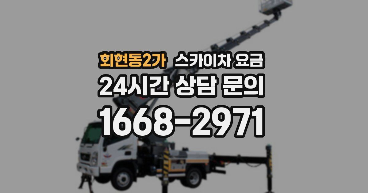 회현동2가 스카이차 요금