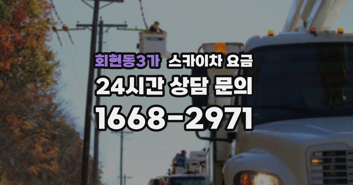 회현동3가 스카이차 요금